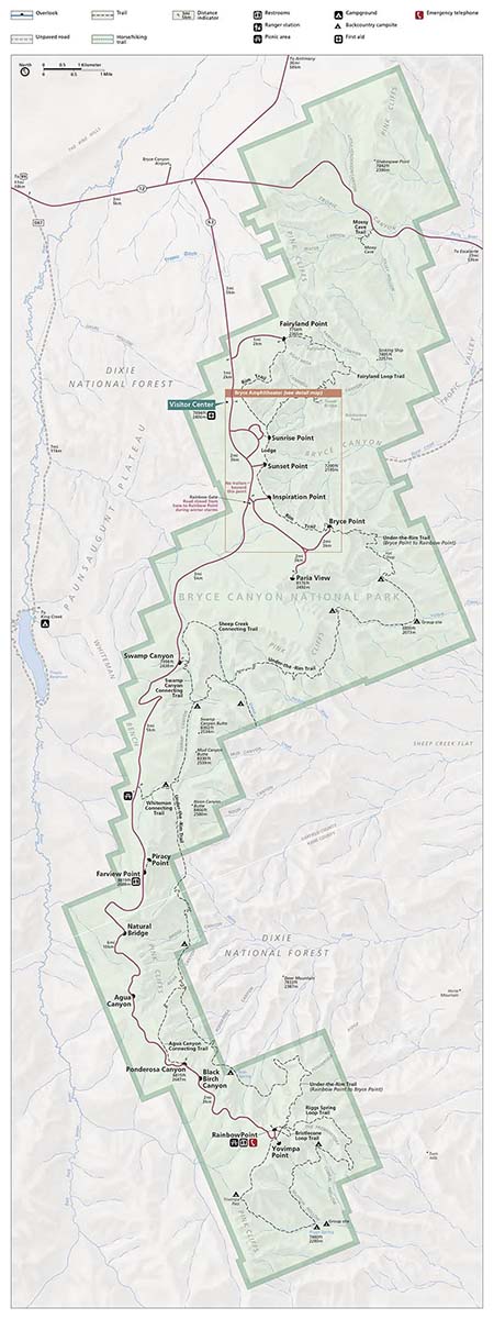 Bryce Canyon Park Service Map