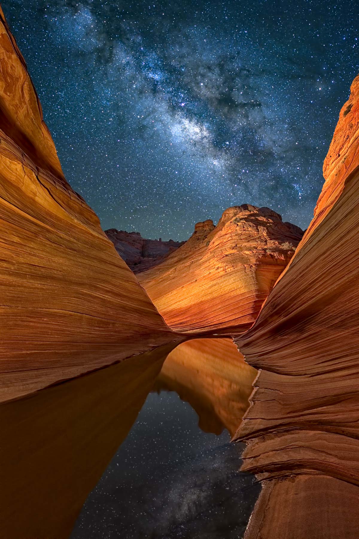 The Milky Way over The Wave in Coyote Buttes North, Arizona