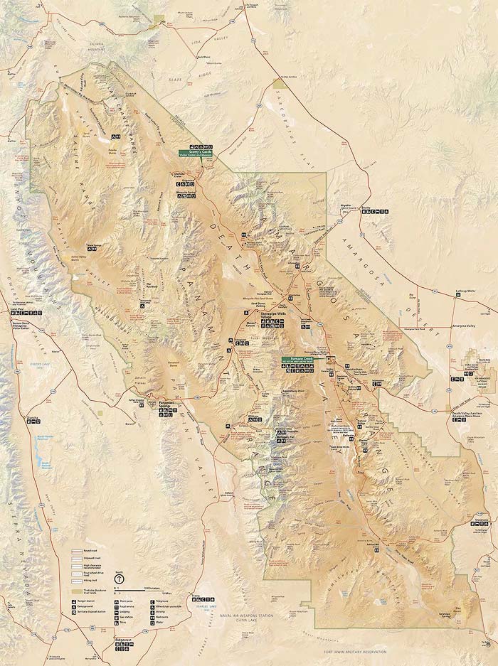 Death Valley Park Service Map