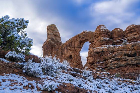 Turret Arch 3 Turret Ach after a light snowfall
