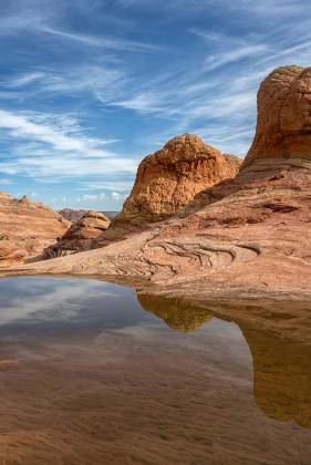 Infinity Pool Water Pool southwest of The Wave in Coyote Buttes North, Arizona