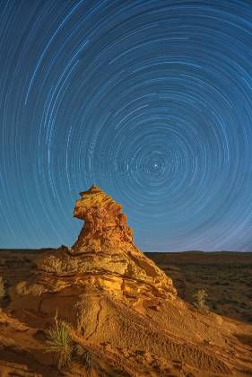 Star Trails over The Witches Hat The Witches Hat rock formation at night in Coyote Buttes South
