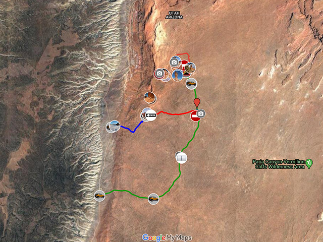Google map of Coyote Buttes South