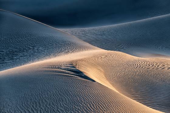 Pinwheel Dune Mesquite Dunes in Death Valley National Park, California