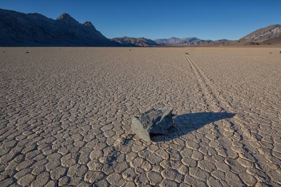 Polygonal cracks The Racetrack in Death Valley National Park, California
