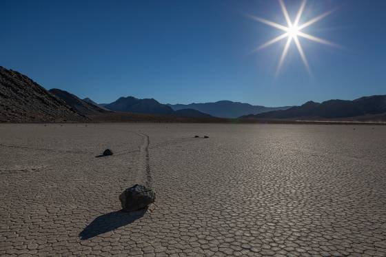 Sunstar 1 The Racetrack in Death Valley National Park, California