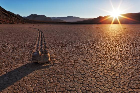 Sunstar 2 The Racetrack in Death Valley National Park, California