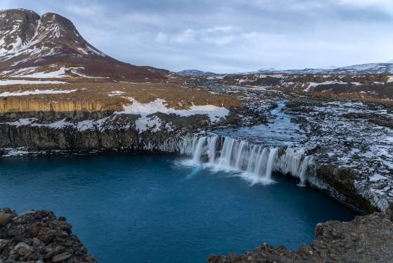 Thjofafoss 1 Þjófafoss is situated on the Þjórsá River, which is one of the longest rivers in Iceland. The waterfall is found in the Þjórsárdalur valley, northeast of Mount...