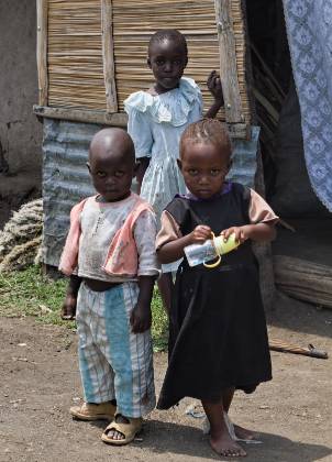 Abasuba Children Curious Abusaba childeren, seen on Mfangano Island in Kenya.