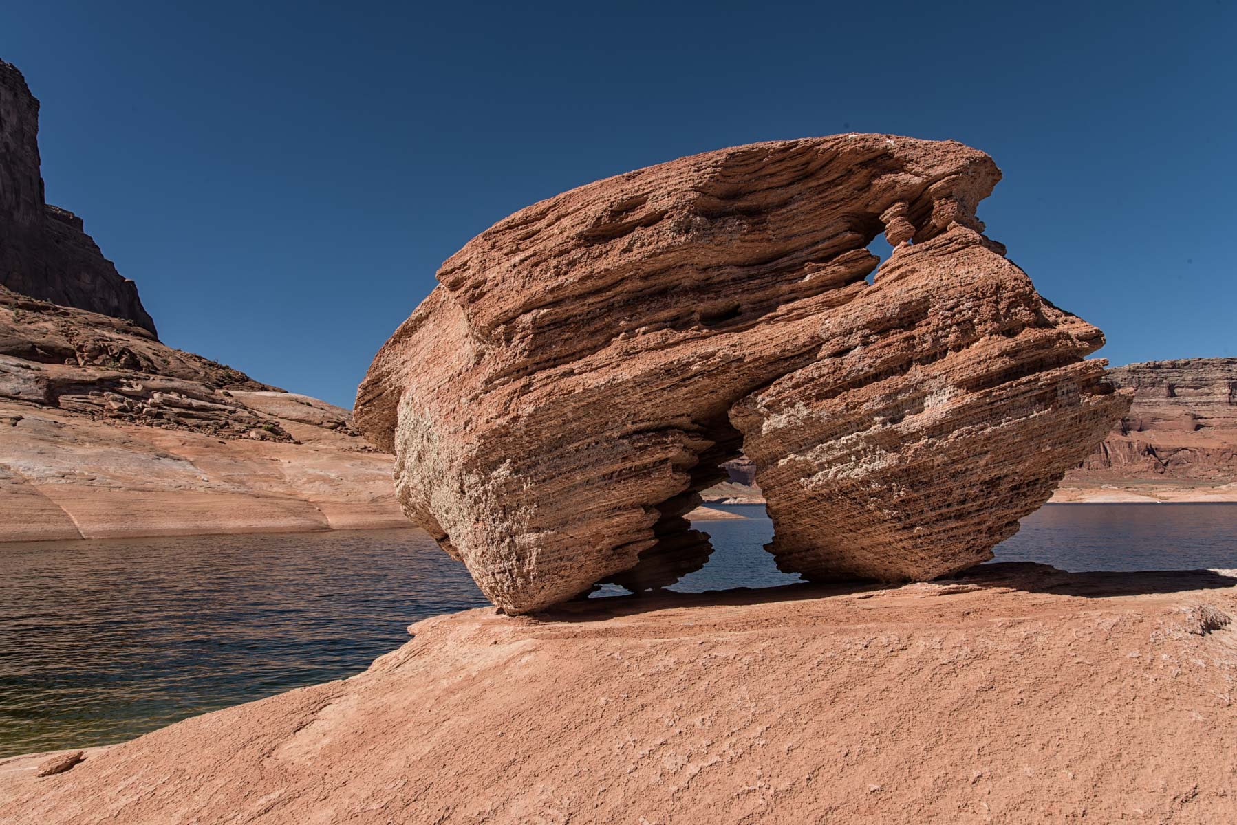 Arch on Vivid Rock in Lake Powell
