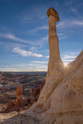 Late Aftenoon Sunstar Hoodoos located in the Lower Rimrocks area of the Grand Staircase
