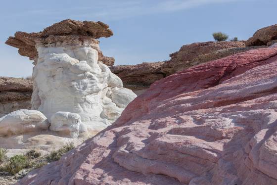 Pink Rock White and Pink rocks in Colorful Canyon, Upper White Rocks, Grand Staircase, Utah