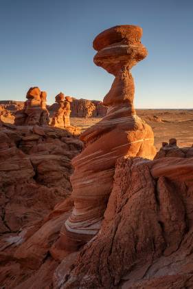 Kissiing Hoodoos in the background 1 The Kissing Hoodoos on Ward Terrace below the Adeii Eichii Cliffs