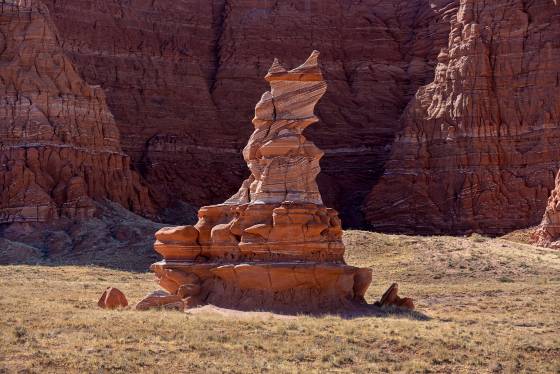 Hopi Clown Backlit 3 The Hopi Clown rock formation near Tohachi Wash, Arizona