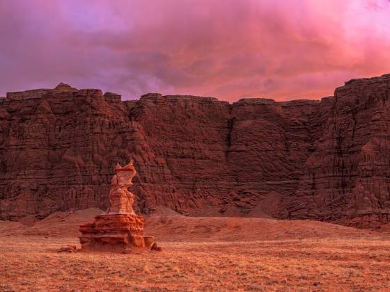 Hopi Clown at Sunset 2 The Hopi Clown Rock formation near Tohachi Wash, Arizona