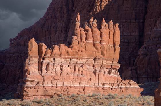 Unnamed Candles Rock formations in Tohachi Wash, Arizona