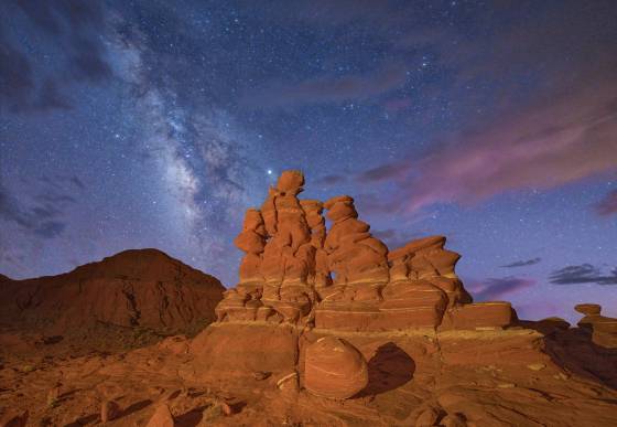 Milky Way Rising Milky Way over Sky CIty, a rock formations on Ward Terrace near the Adeii Eichii Cliffs