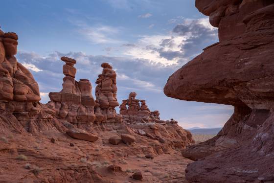 Red and White 3 Sky City rock formation on Ward Terrace below the Adeii Eichii Cliffs