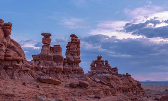 Red and White 4 Sky City rock formation on Ward Terrace below the Adeii Eichii Cliffs