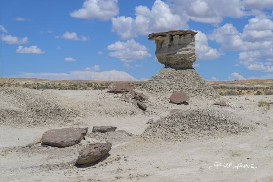 The Goblet 2 Goblet shaped hoodoo seen in the Ah-Shi-Sle-Pah WIlderness, New Mexico.