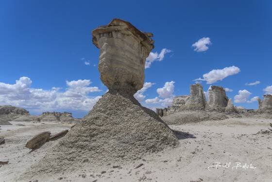 The Goblet 4 Goblet shaped hoodoo seen in the Ah-Shi-Sle-Pah WIlderness, New Mexico.