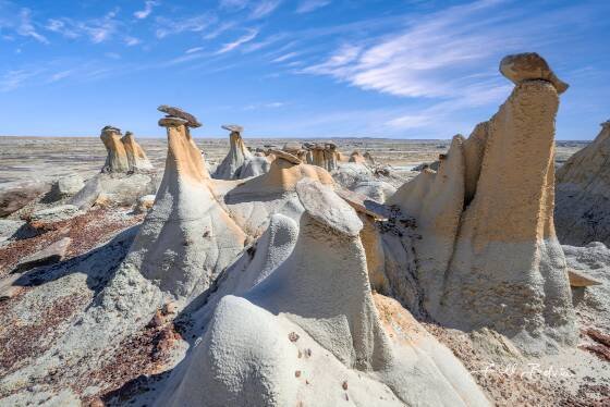 Yellow Hoodoo Gang 2 Yellow Hoodoos in the Ah-Shi-Sle-Pah Wilderness, New Mexico.