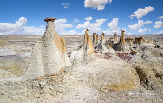 Yellow Hoodoo Parade Yellow Hoodoos in the Ah-Shi-Sle-Pah Wilderness, New Mexico.