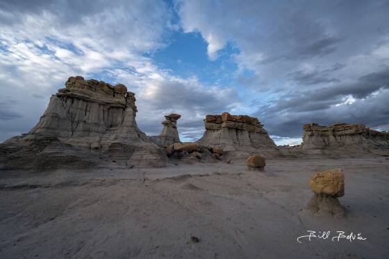 Hoodoo Ridge No 2 Hoodoos west of The Alien Throne in Ah-Shi-Sle-Pah Wash, New Hexico