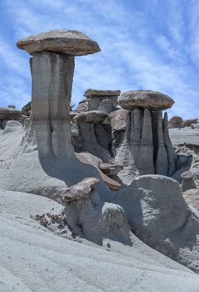 Channeled Mudstone Hoodoo in Valley of Dreams East, Ah-Shi-Sle-Pah Wash, New Mexico