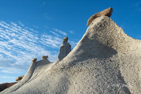 Valley of Dreams Caprocks Caprocks on a ridge in Valley of Dreams, Ah-Shi-Sle-Pah Wash, New Mexico