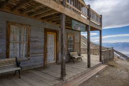 American Hotel Exterior Exterior of the American Hotel in Cerro Gordo ghost town