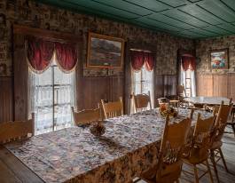 Cerro Gordo Dining Table Dining Table in the American Hotel in Cerro Gordo ghost town