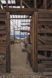 Owens Lake framed 1 Ice House in the Cerro Gordo ghost town