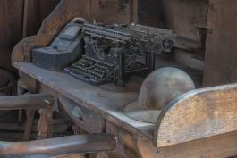 Underwood Typewriter Typewriter in the Cerro Gordo ghost town Assay House