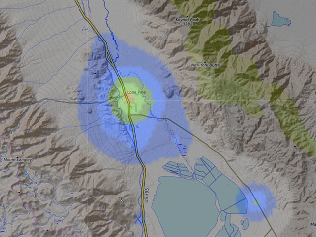 Dark Sky Map of the Alabama Hills