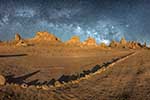 The Milky Way rising over the Trona Pinnacles