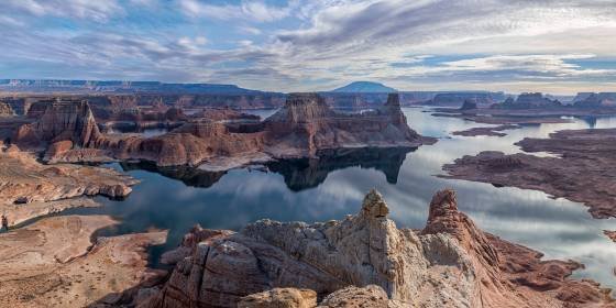 Sunrise Panorama 1 Sunrise Views of Lake Powell from Alstrom Point