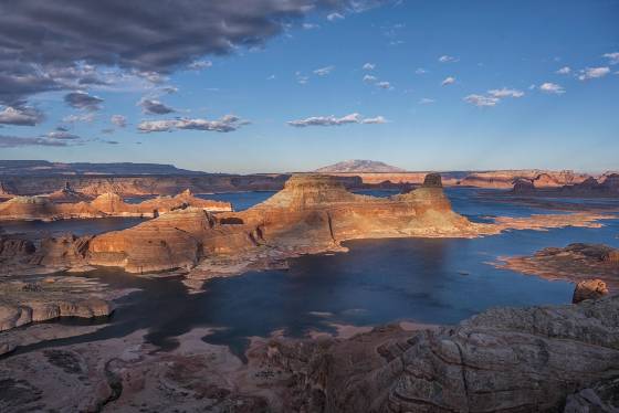 Gunsight Butte at Sunset 2 Sunset Views of Lake Powell from Alstrom Point