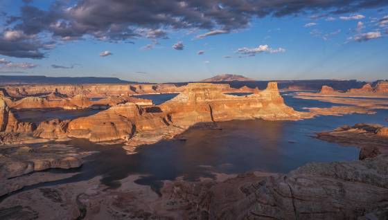 Gunsight Butte at Sunset 3 Sunset Views of Lake Powell from Alstrom Point