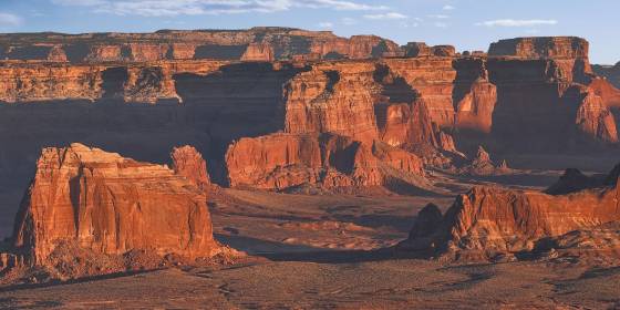 View across Lake Powell at 200mm Sunset Views of Lake Powell from Alstrom Point
