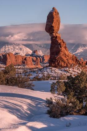 Balanced Rock in Winter Balanced Rock in Arches NP in the WInter