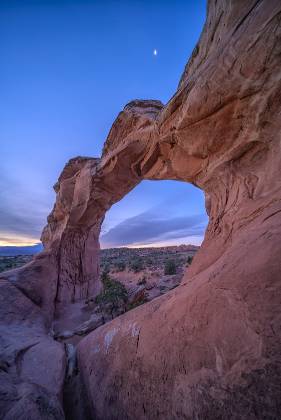 Broken Arch Blue Hour Broken Arch in Arches National Park before sunrise