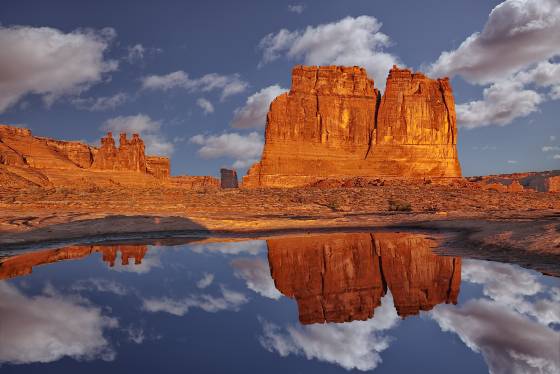 Courthouse Towers Reflection Courthouse Towers in Arches NP Reflection