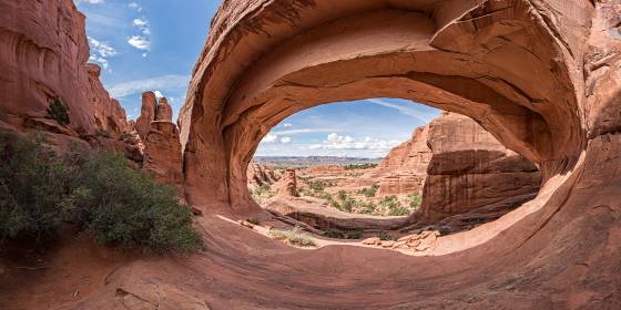 Tower Arch Panorama 2 Tower Arch in the Klondike Bluffs section of Arches NP
