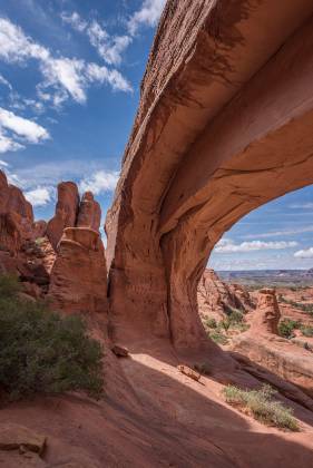 Balanced Rock 3 Tower Arch in the Klondike Bluffs section of Arches NP