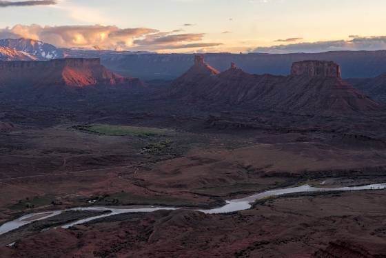 Dome Plateau Overlook 10 View of the Colorado River from Dome Plateau Overlook at sunset