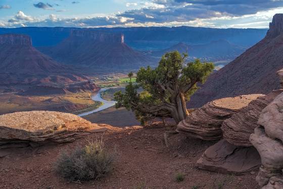 Dome Plateau Overlook 8 View of the Colorado River from Dome Plateau Overlook at sunset