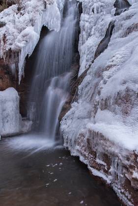 Faux Falls in Winter 2 Ice near Faux Falls in Moab, Utah