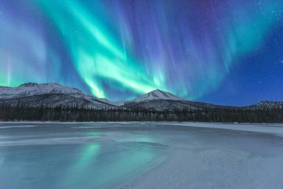 Dietrich River 14 The aurora over the Dietrich River in Northern Alaska.