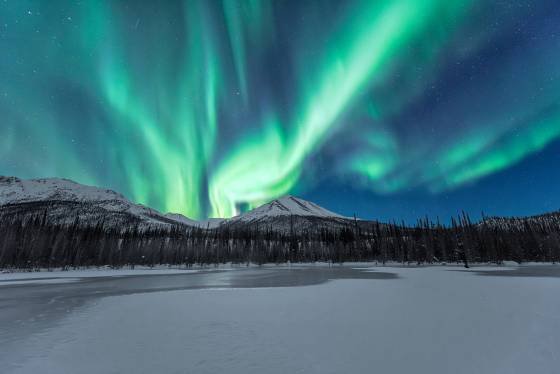 Dietrich River 9 The aurora over the Dietrich River in Northern Alaska.